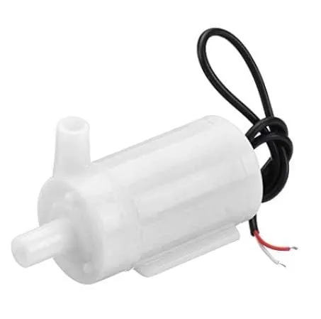 PMW - DC 3-6V Double Nozzle Submersible Mini Motor Water Pump for DIY Projects, Mini Water Falls, Fish Tank and Automatic Hand Sanitizer Dispenser 52X23mm - Pack of 1